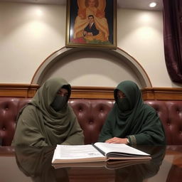 امرأة قوقازية جميلة بشعر أحمر طويل ومجعد يتدلى على كتفيها، وعيون خضراء فاتحة تأسر الأنفاس