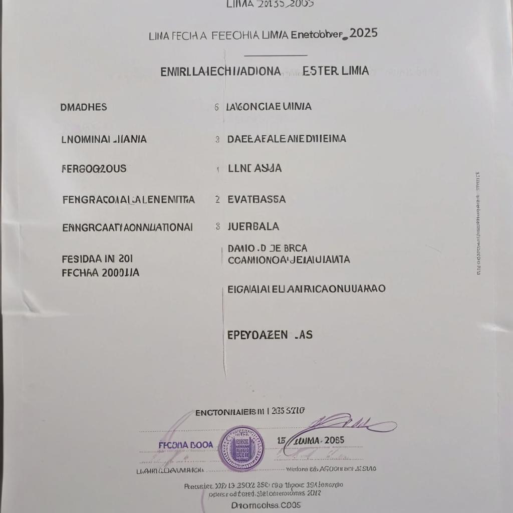 Cambia la fecha lima 11 de setiembre 2025 por Lima, 15 de Enero 2025
