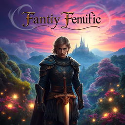 A captivating cover for a fanfiction story, featuring an enchanting fantasy landscape
