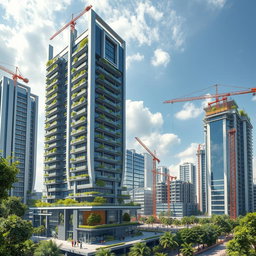 A detailed visualization of an architectural design project named 'Shubhajit Manna' showcasing innovative technology by Mivan and Highrise