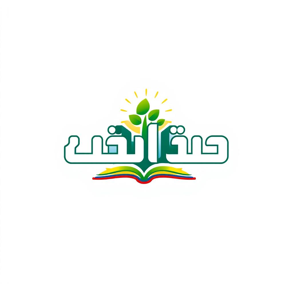 A vibrant and engaging logo design for a school named 'دبستان شهیدنظری'