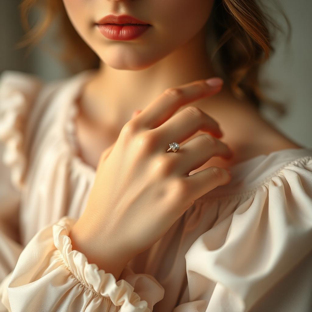 An artistic representation focusing on a part of a girl's figure, emphasizing elegance and beauty