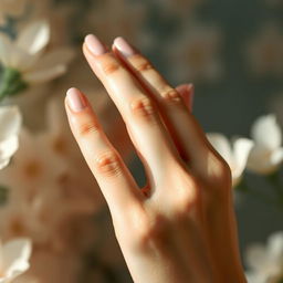 A close-up artistic representation of a girl's hand, showcasing its delicate features and elegance