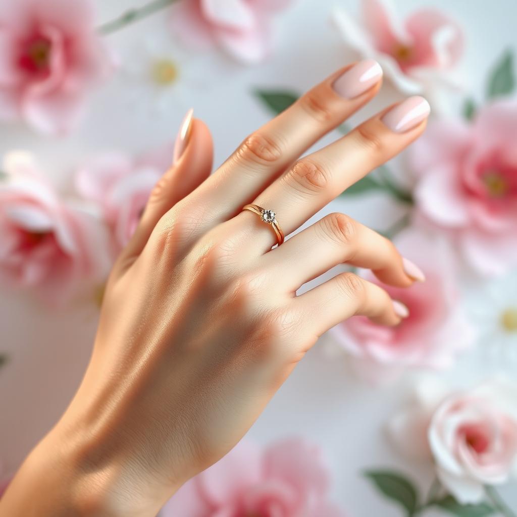 A close-up artistic representation of a girl's hand, showcasing its delicate features and elegance