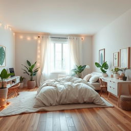 Aesthetic bedroom design featuring cozy and stylish elements