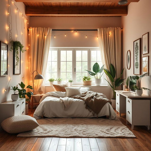 Aesthetic bedroom design featuring cozy and stylish elements