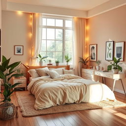 Aesthetic bedroom design featuring cozy and stylish elements