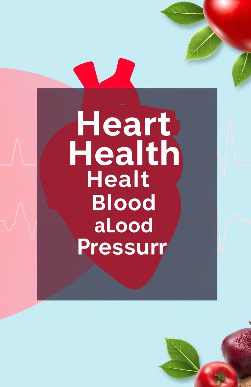 A visually engaging and informative cover design for a health brochure about heart and blood pressure