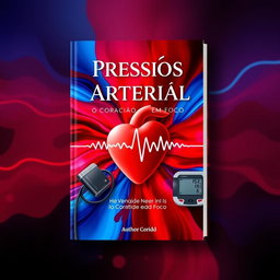 A book cover design featuring a striking and colorful representation of blood pressure