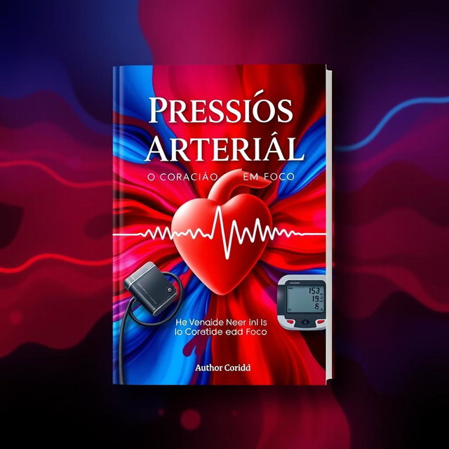 A book cover design featuring a striking and colorful representation of blood pressure