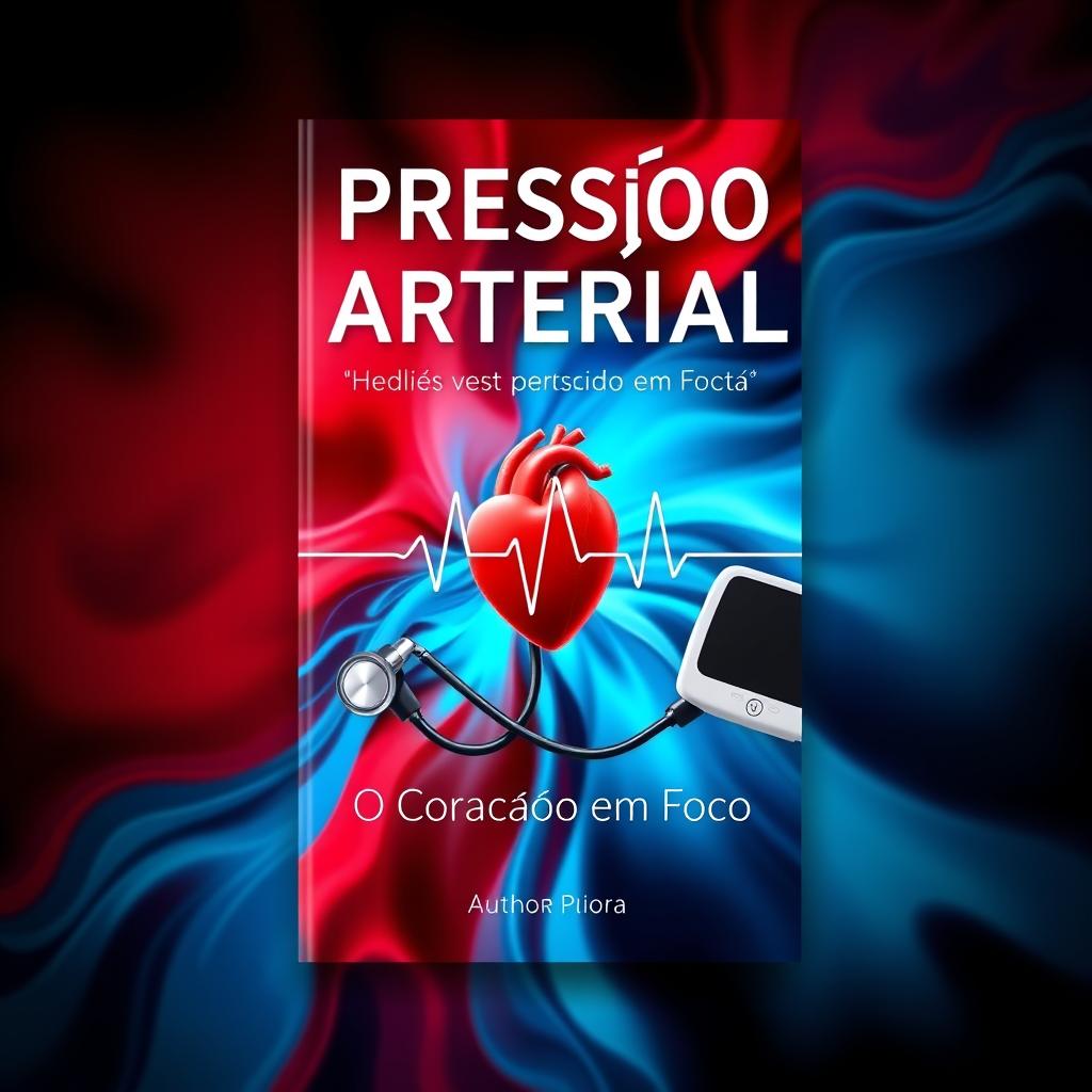 A book cover design featuring a striking and colorful representation of blood pressure