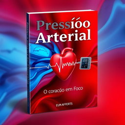 A book cover design featuring a striking and colorful representation of blood pressure
