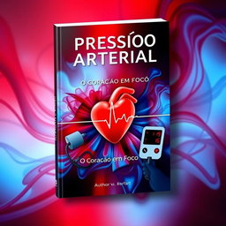 A book cover design featuring a striking and colorful representation of blood pressure