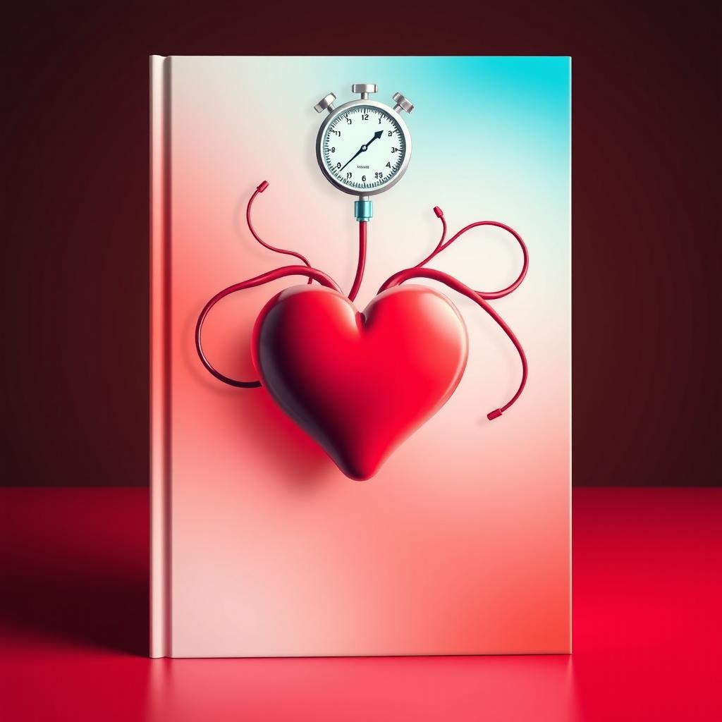 A visually striking book cover design that features a large, stylized heart at the center, symbolizing love and health