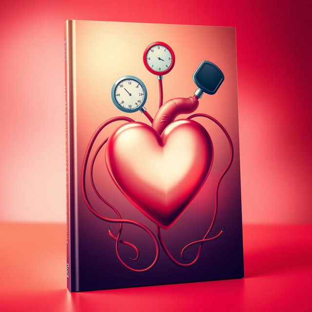 A visually striking book cover design that features a large, stylized heart at the center, symbolizing love and health