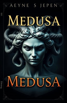 A stunning cover for a dark fantasy book titled 'Medusa'