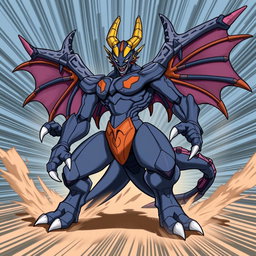 Greymon depicted as a Stand from JoJo's Bizarre Adventure, presenting a fierce and dynamic appearance