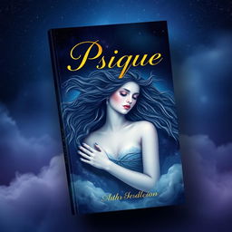 A stylish and enigmatic book cover design for a seduction-themed book titled 'Psique'