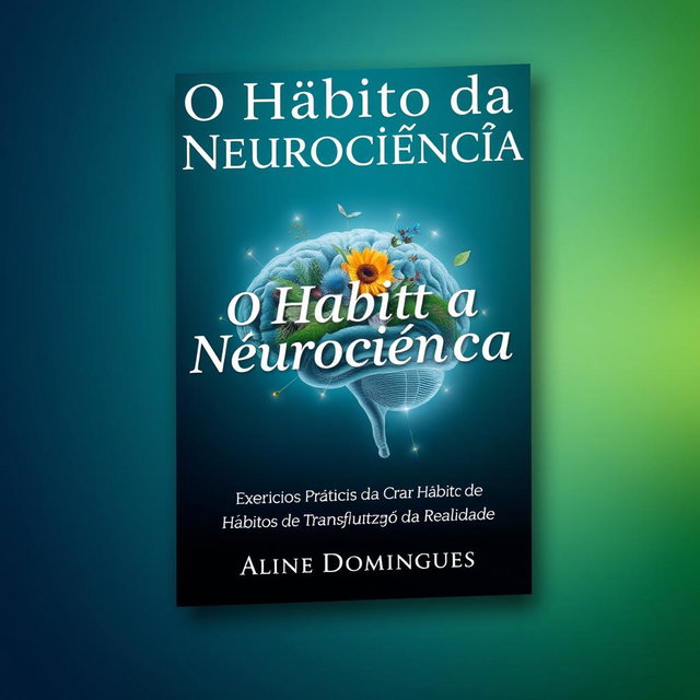 A captivating e-book cover for 'O Hábito da Neurociência' by Aline Domingues