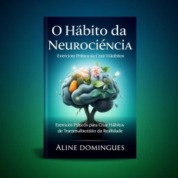 A captivating e-book cover for 'O Hábito da Neurociência' by Aline Domingues