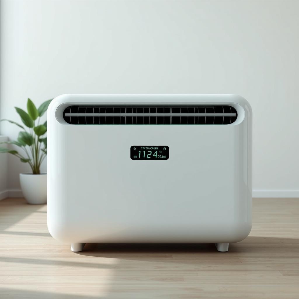 Introducing 'Carbon Cop', a compact and innovative product that effectively absorbs carbon emissions and converts them into renewable electricity