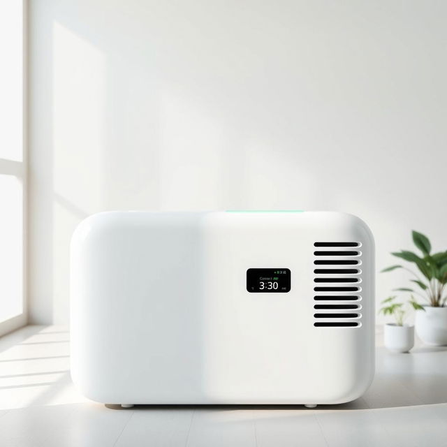 Introducing 'Carbon Cop', a compact and innovative product that effectively absorbs carbon emissions and converts them into renewable electricity