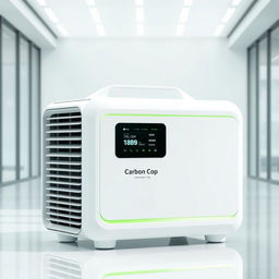 Introducing 'Carbon Cop', an innovative compact generator that effectively captures carbon emissions and transforms them into renewable electricity
