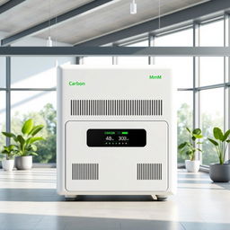 Introducing 'Carbon Cop', an environmentally-friendly product by MnM Corporation designed to capture carbon emissions and convert them into renewable electricity