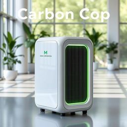 Introducing 'Carbon Cop', an advanced device by MnM Corporation designed to effectively capture carbon emissions and convert them into renewable electricity