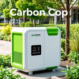 Introducing 'Carbon Cop', an innovative outdoor device by MnM Corporation designed to efficiently capture carbon emissions from the air and convert them into renewable electricity