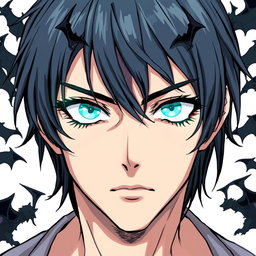 A man with medium-length dark hair and a fringe that crosses his face from left to right