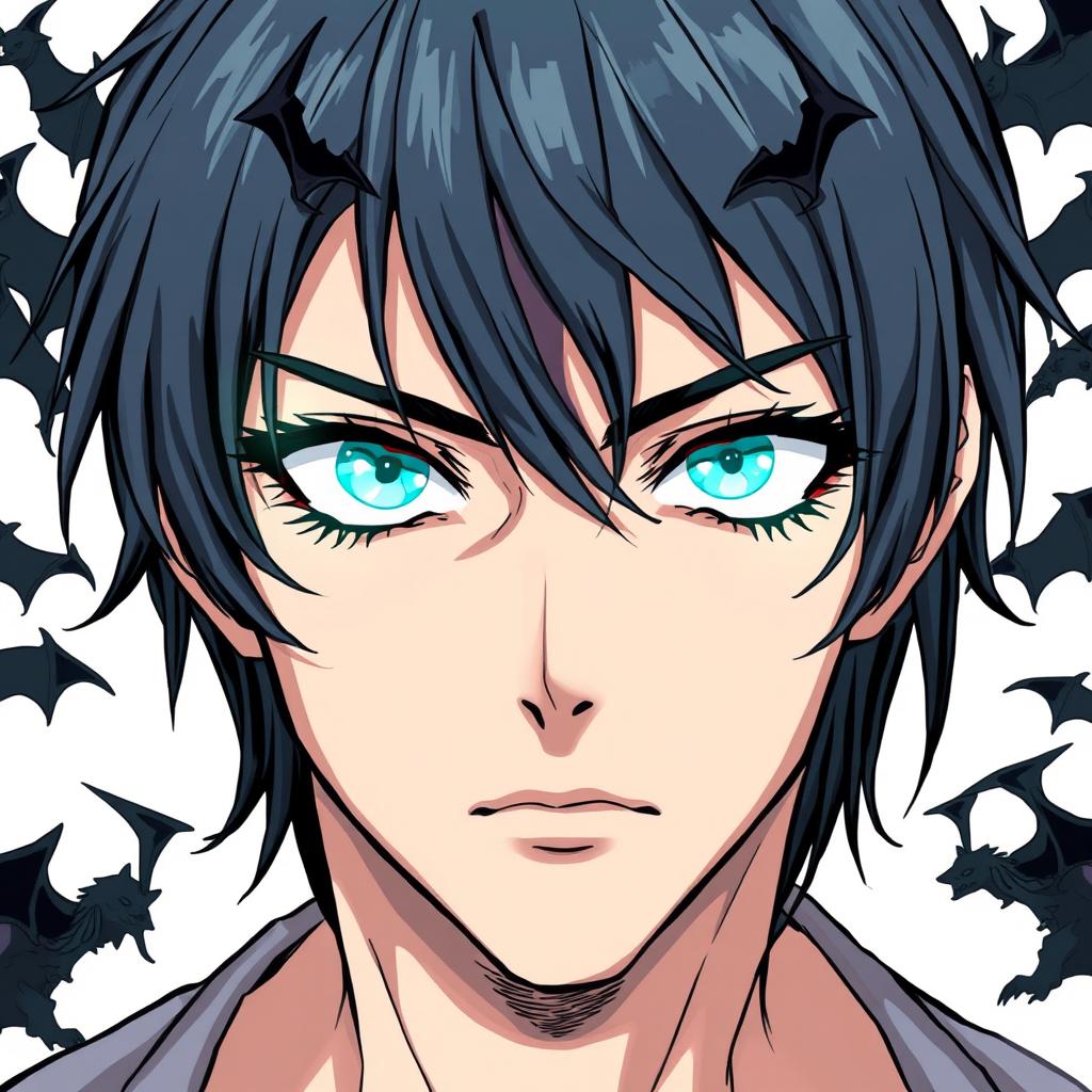 A man with medium-length dark hair and a fringe that crosses his face from left to right