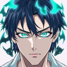 A man with medium-length dark hair and a fringe that crosses his face from left to right