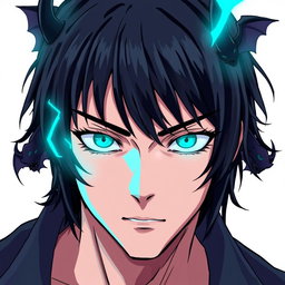 A man with medium-length dark hair and a fringe that crosses his face from left to right