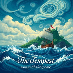 An imaginative illustration inspired by William Shakespeare's play 'The Tempest'