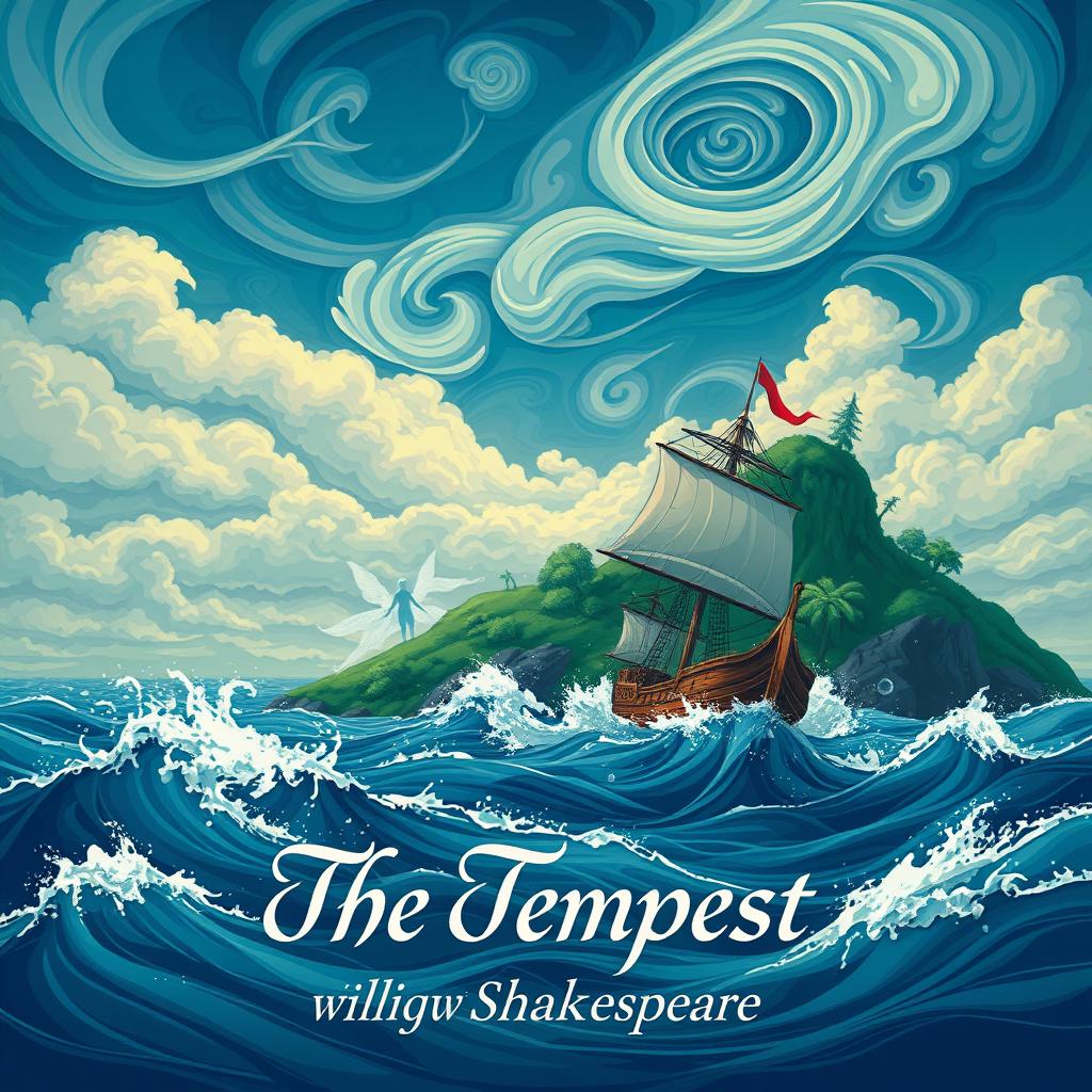 An imaginative illustration inspired by William Shakespeare's play 'The Tempest'
