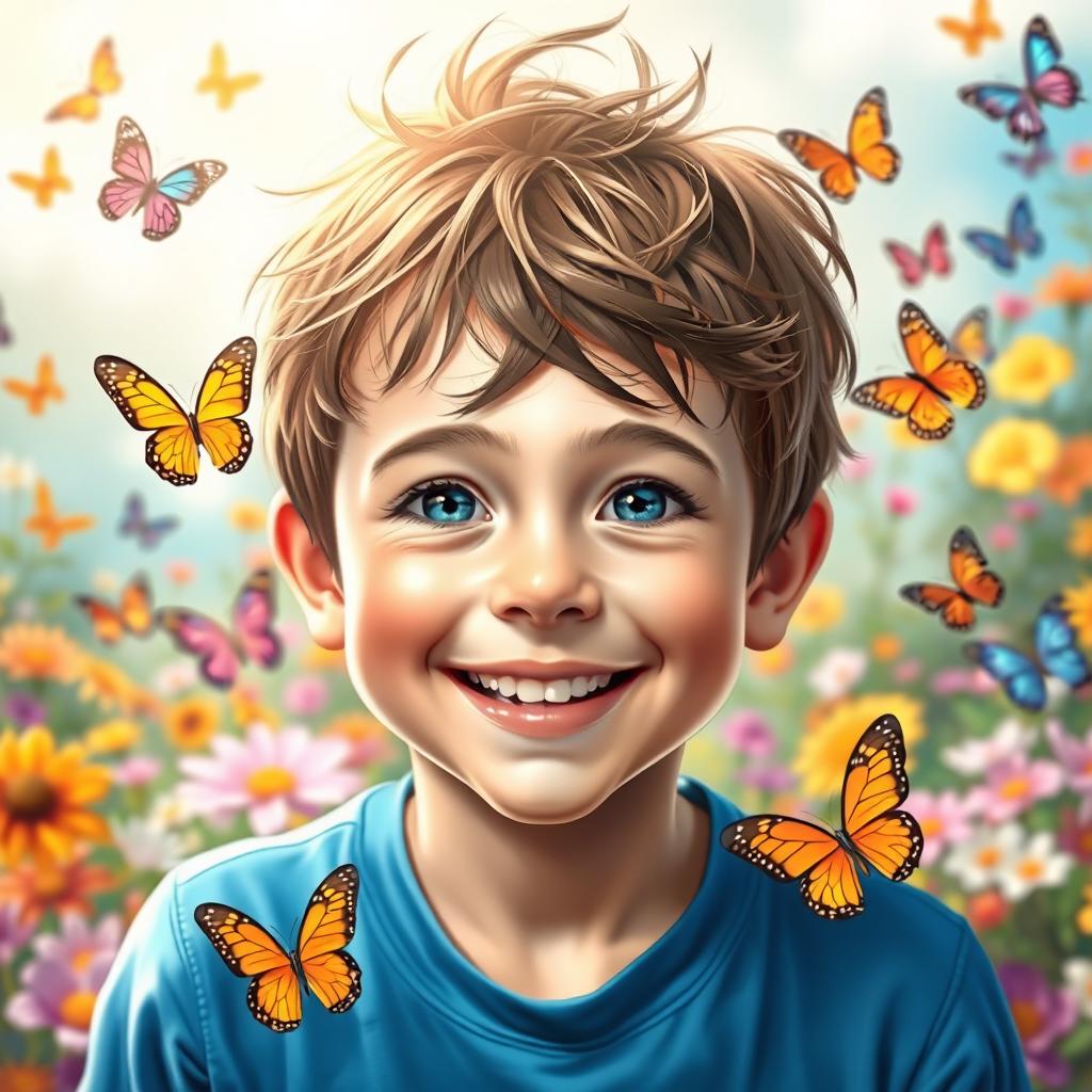 Joyful Moments: A Boy's Cheerful Portrait