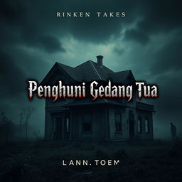 A captivating digital novel cover featuring an old, decrepit house that embodies an urban horror theme