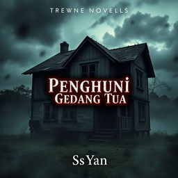 A captivating digital novel cover featuring an old, decrepit house that embodies an urban horror theme