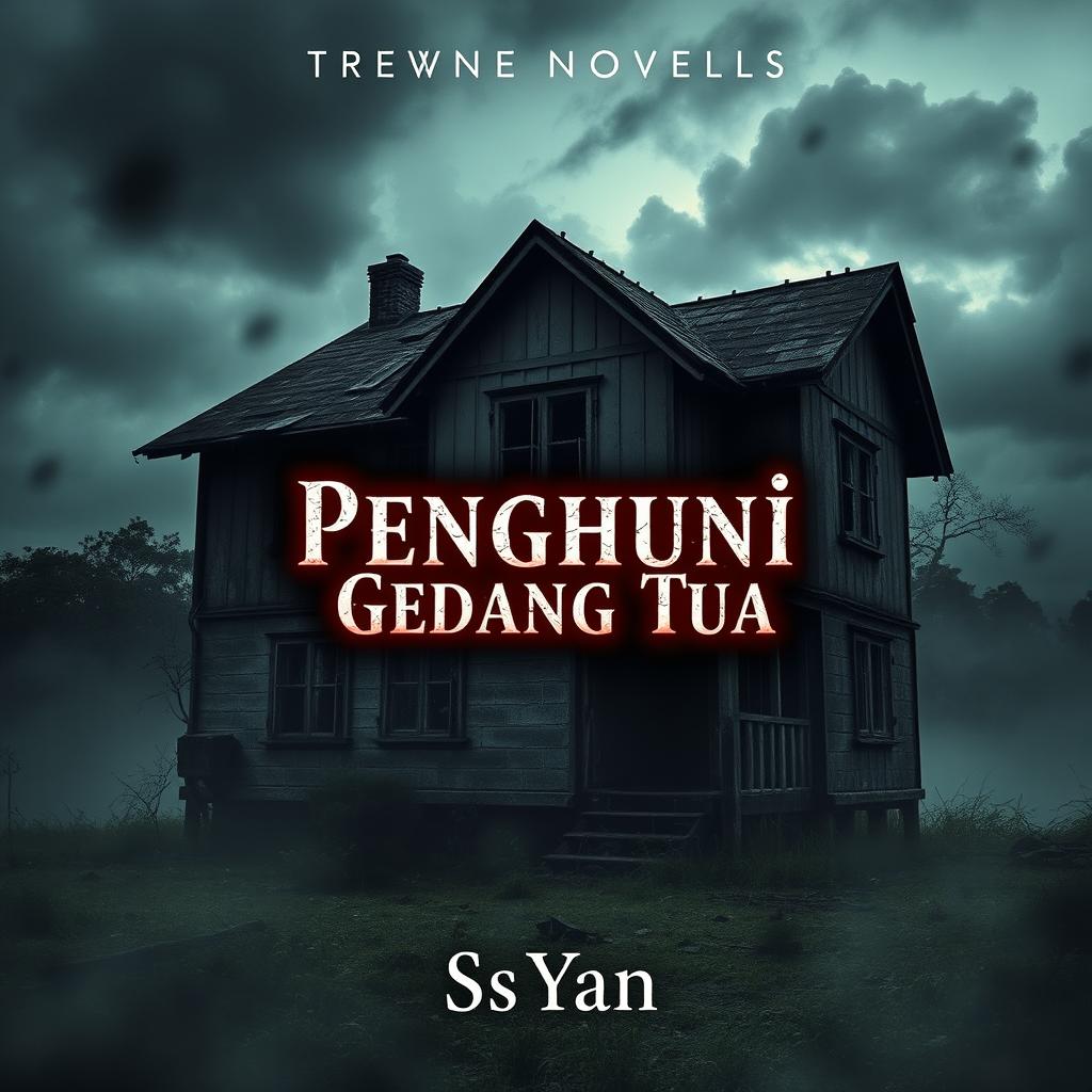 A captivating digital novel cover featuring an old, decrepit house that embodies an urban horror theme