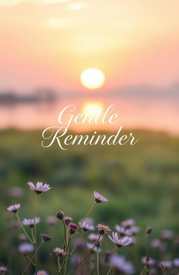 A book cover design inspired by the calming and introspective themes of 'Gentle Reminder'