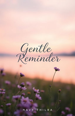 A book cover design inspired by the calming and introspective themes of 'Gentle Reminder'