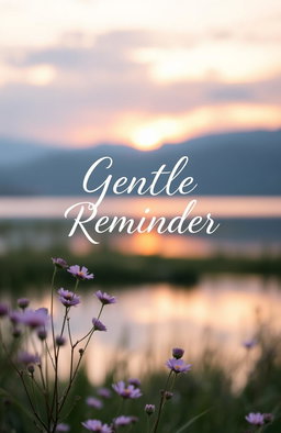 A book cover design inspired by the calming and introspective themes of 'Gentle Reminder'