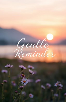 A book cover design inspired by the calming and introspective themes of 'Gentle Reminder'