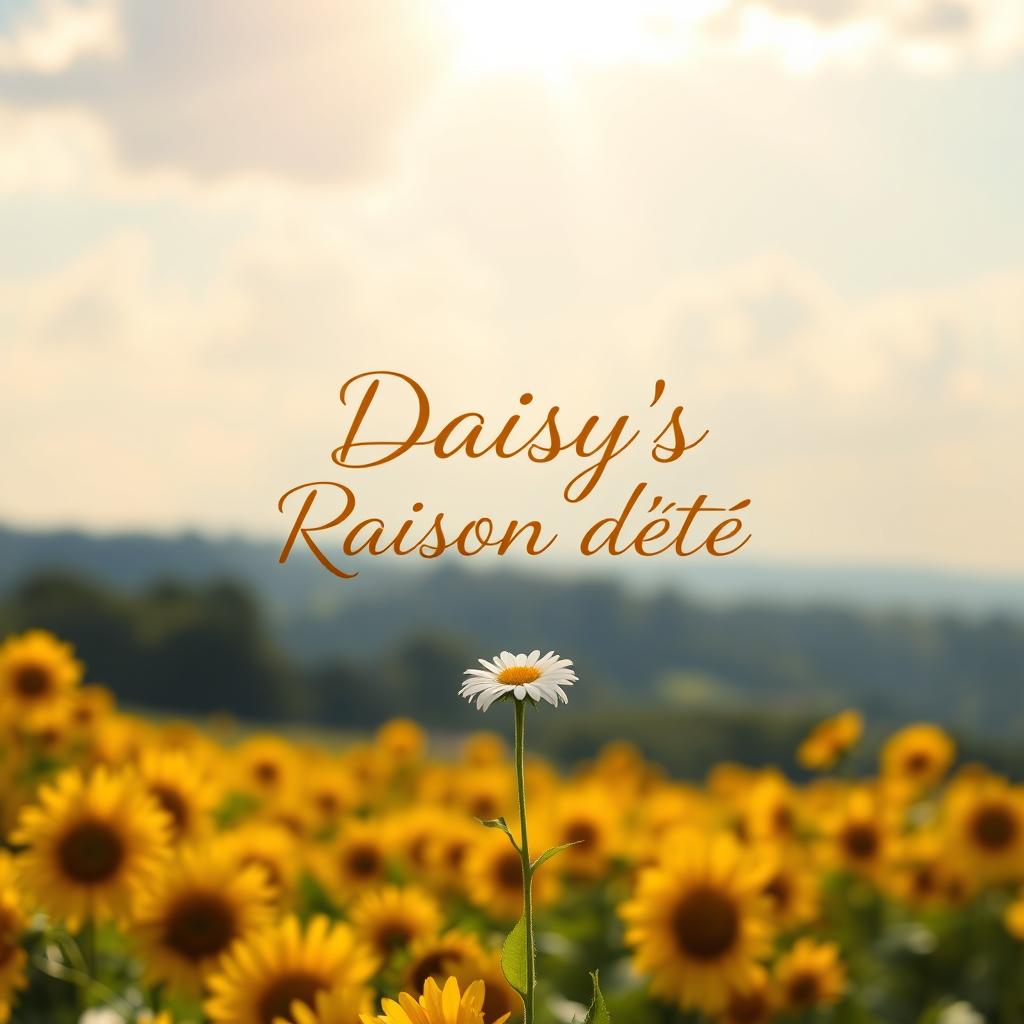 A book cover design inspired by the calming and introspective themes of 'A Gentle Reminder', but titled 'Daisy's Raison d'être'