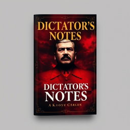 A visually striking book cover design for 'Dictator's Notes'