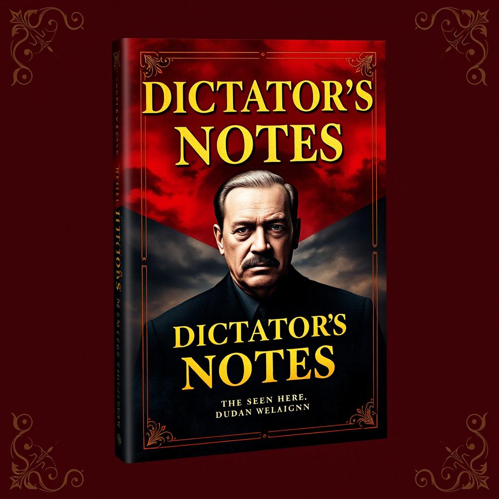 A visually striking book cover design for 'Dictator's Notes'