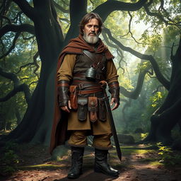A unique depiction of a historical figure resembling a combination of medieval adventurer aesthetics with a twist of anachronism