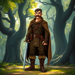 A medieval adventurer character featuring a distinctive mustache reminiscent of a historical style