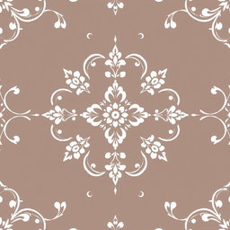 An intricate batik pattern featuring the color white, showcasing traditional motifs and designs typically found in Indonesian batik art